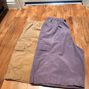 Bundle of men's hiking cargo shorts